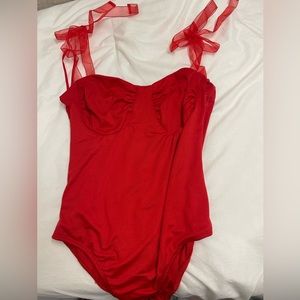 Red princess polly body suit